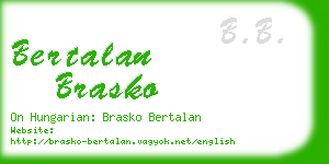 bertalan brasko business card